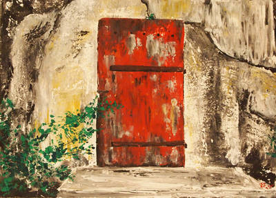 Wasserschloss - 60 x 80 x 4 - Verkauft